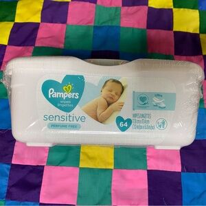 Pampers baby Sensitive wipes- 64 count Pop up Container new SEALED box READ